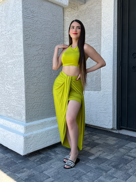Summer Lime Skirt Set