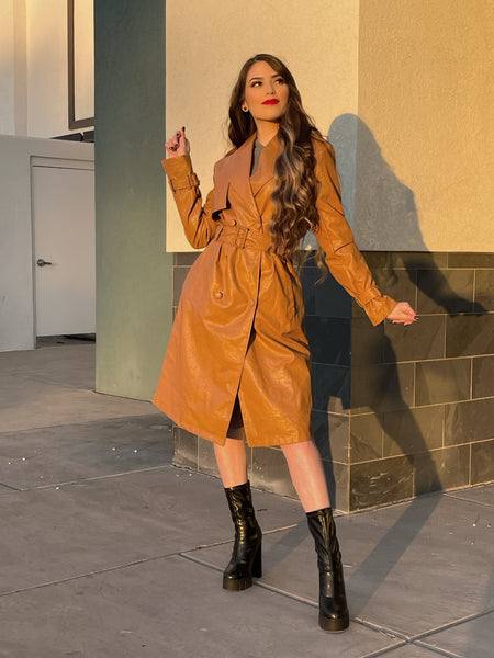 Layer Up Babe Long Leather Coat